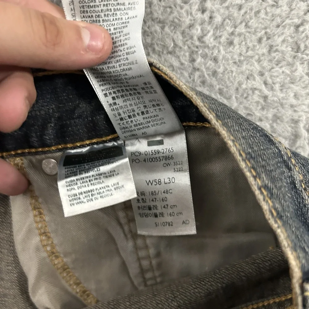 Levis Jeans Mens 58x30 Blue Denim 559 Relaxed Straight American Medium Wash Work